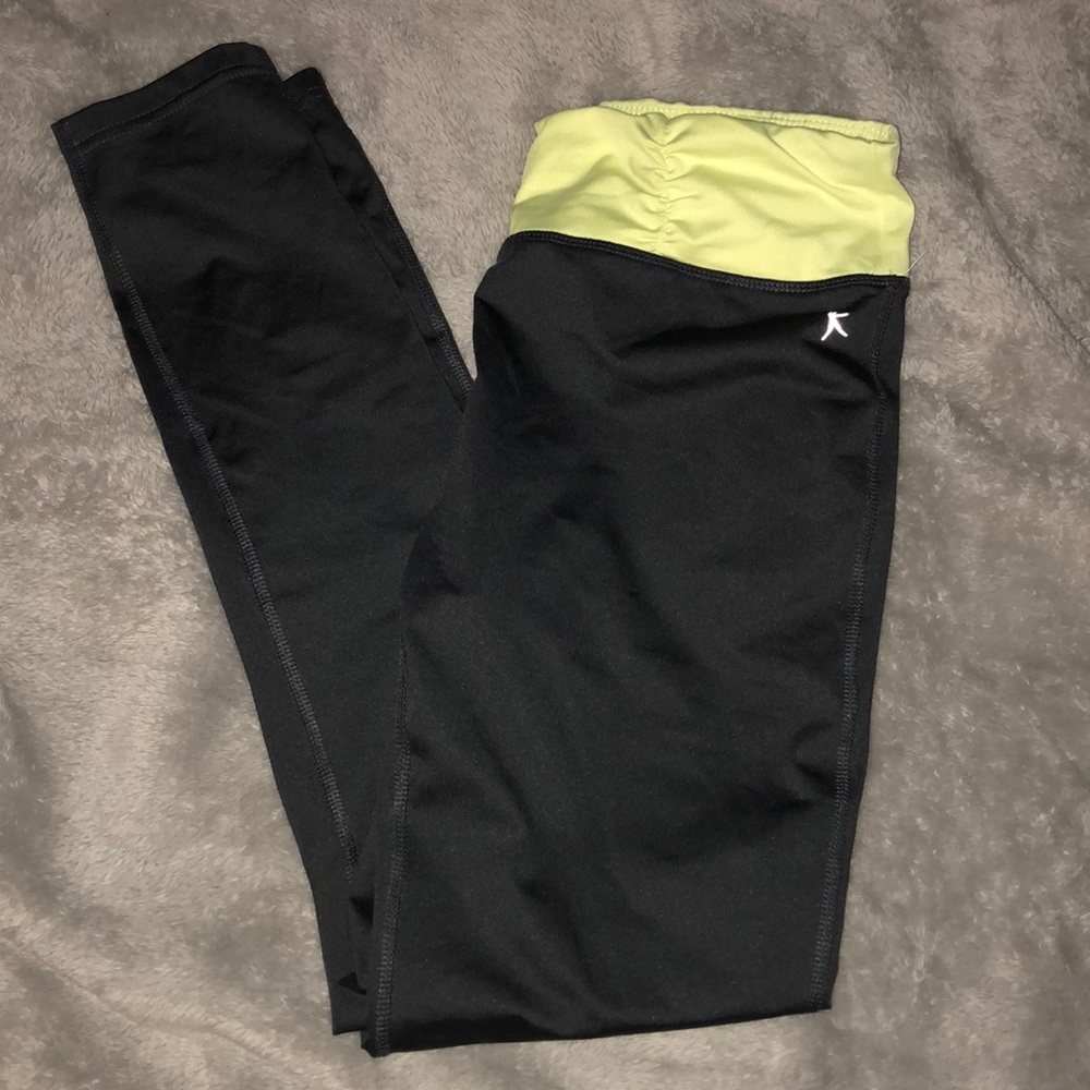 💥Gray and Neon Yellow Leggings